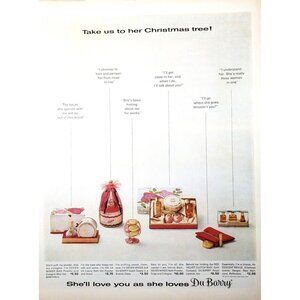 PRINT AD 1963 Du Barry Christmas Ladies Toiletries Perfume Bath Soap Clutch